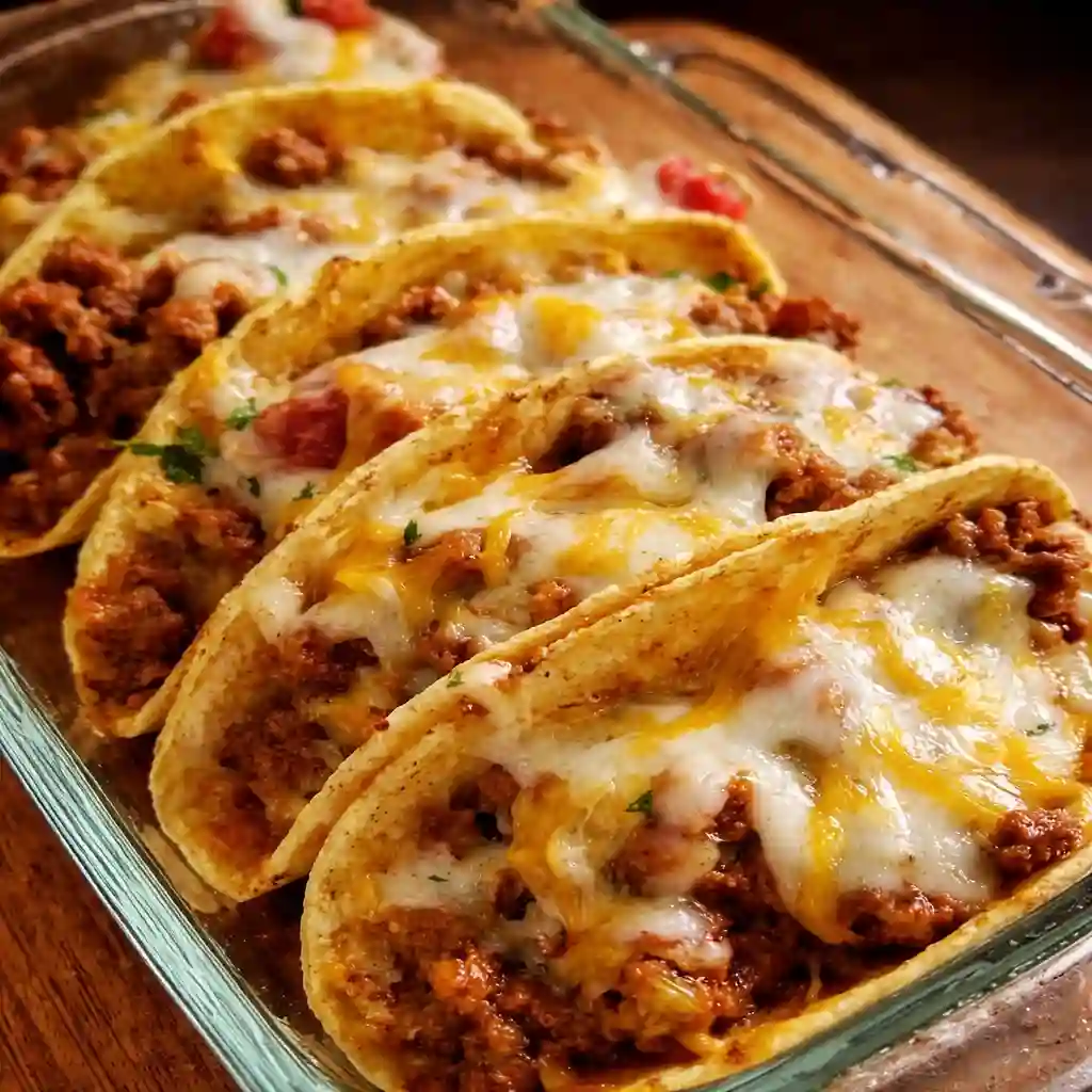 Cheesy oven baked tacos easy family dinner