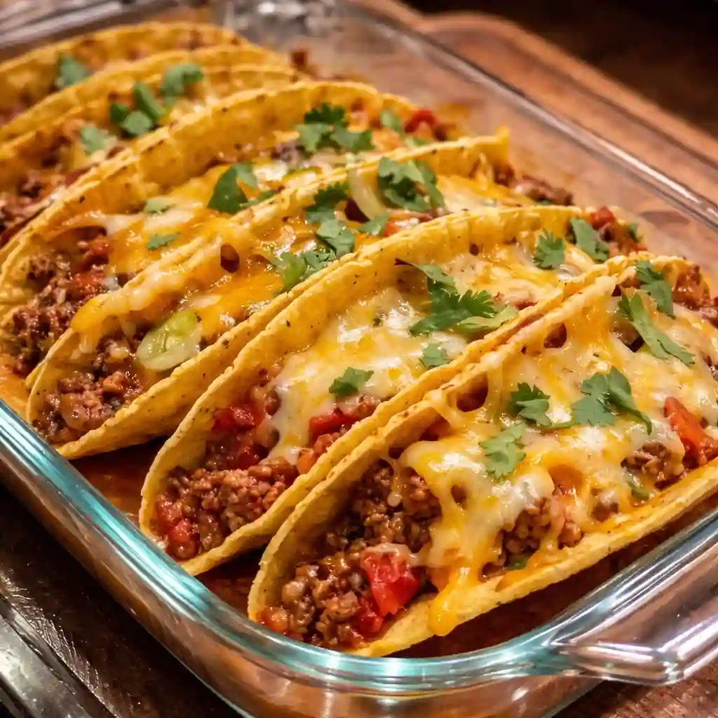 Cheesy oven baked tacos easy family dinner
