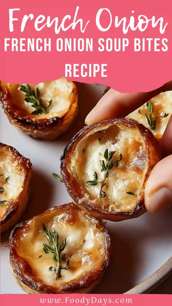 Family-friendly French Onion Soup Bites in phyllo cups