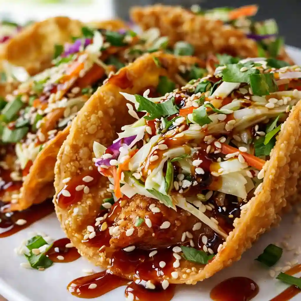 High protein chicken wonton tacos crispy family dinner
