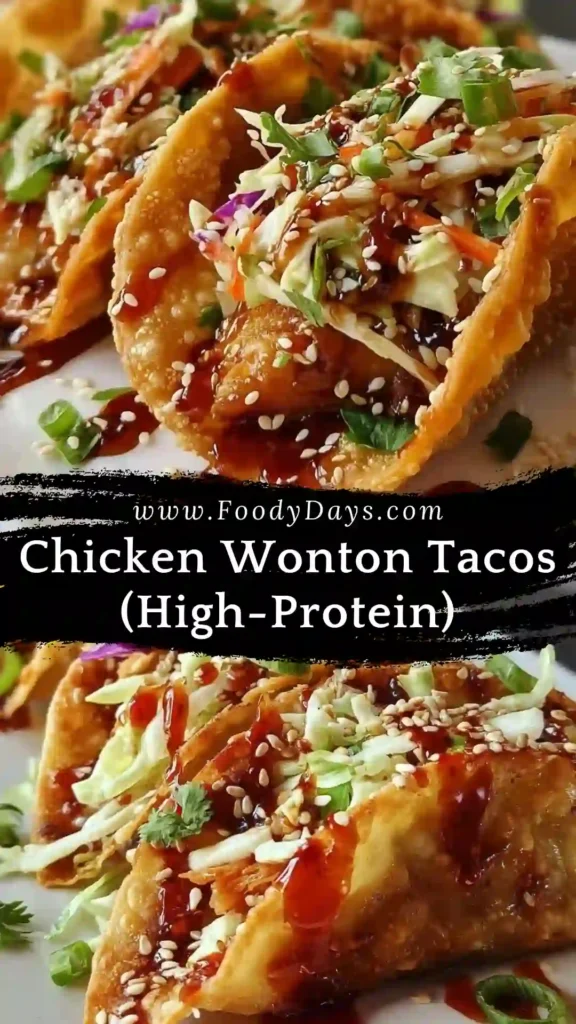 High protein chicken wonton tacos crispy family dinner