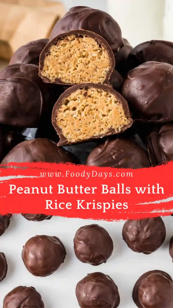 Peanut butter balls with rice krispies easy family dessert
