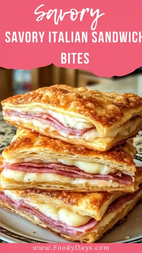 Family-friendly Italian sandwich bites baked golden