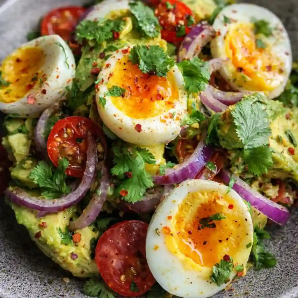 Workout egg avocado salad easy healthy family lunch