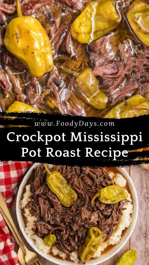 Family-friendly Crockpot Mississippi Pot Roast Recipe served tender