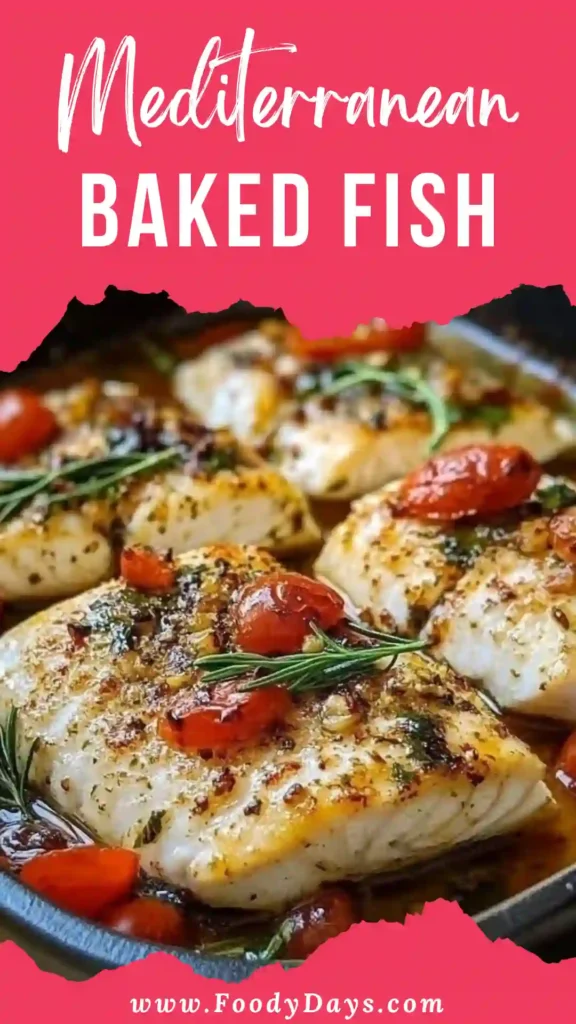 Family-friendly Mediterranean Baked Fish with vegetables