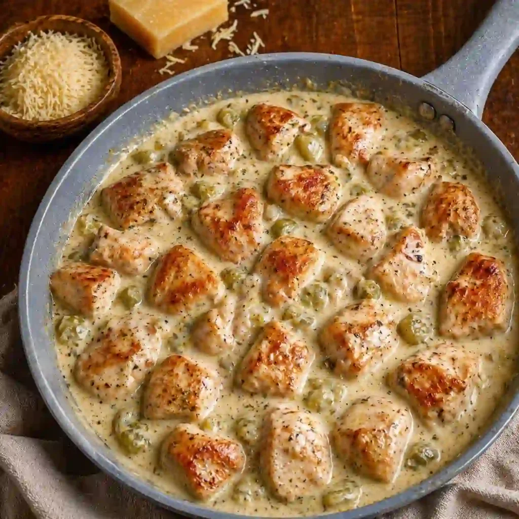 healthy keto pollo con queso creamy chicken low carb meal