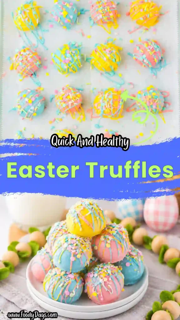 healthy easter truffles pastel