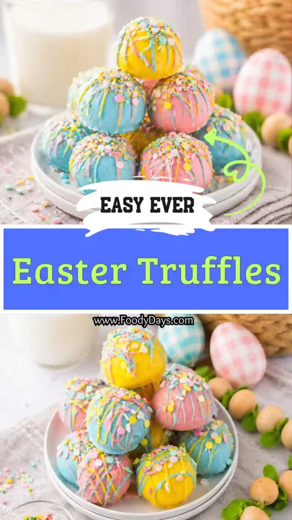 healthy easter truffles pastel