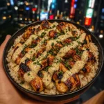 healthy honey sriracha chicken rice bowls