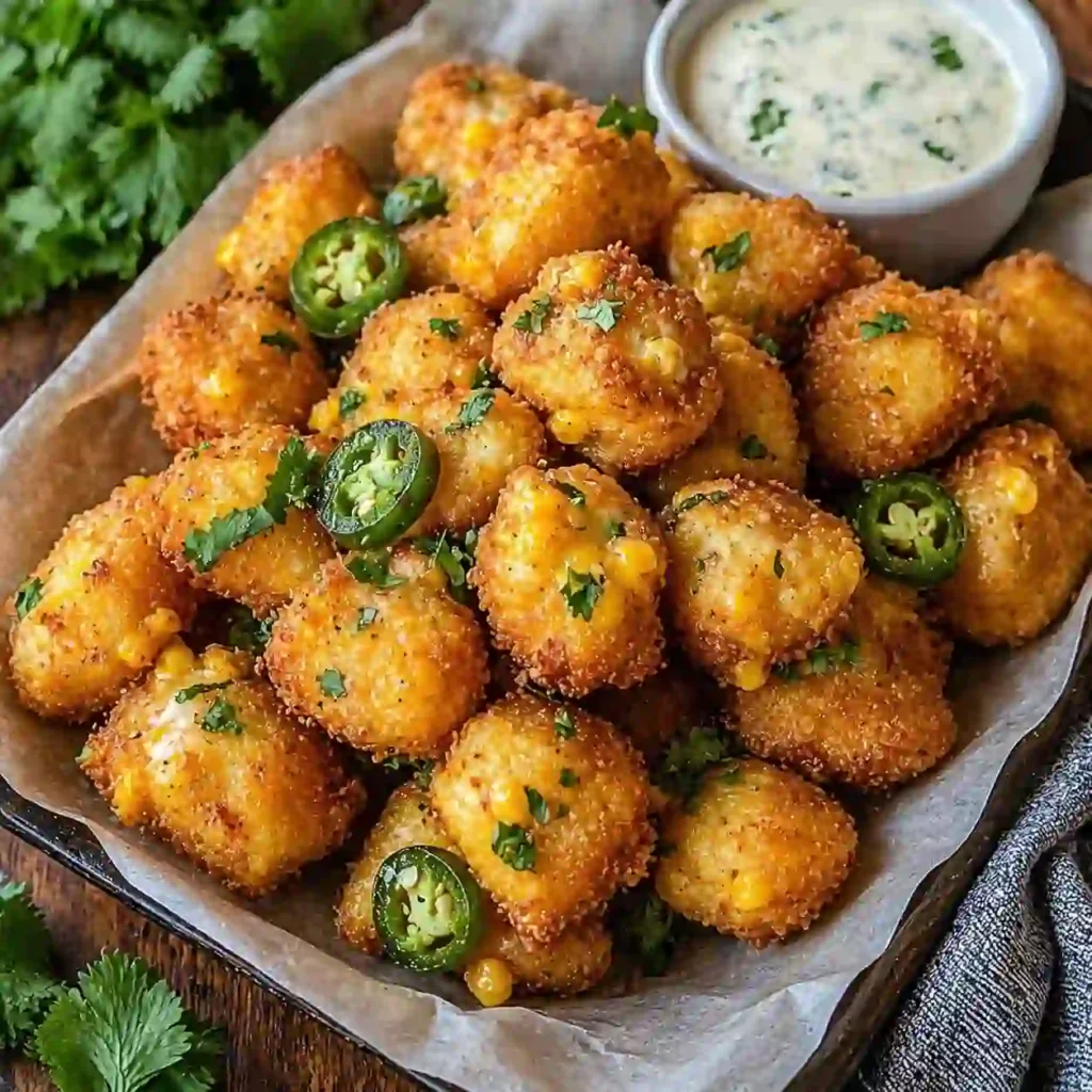 healthy jalapeno corn nuggets crispy