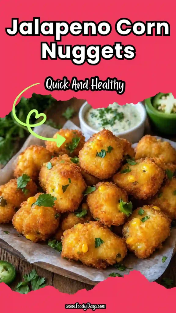healthy jalapeno corn nuggets crispy