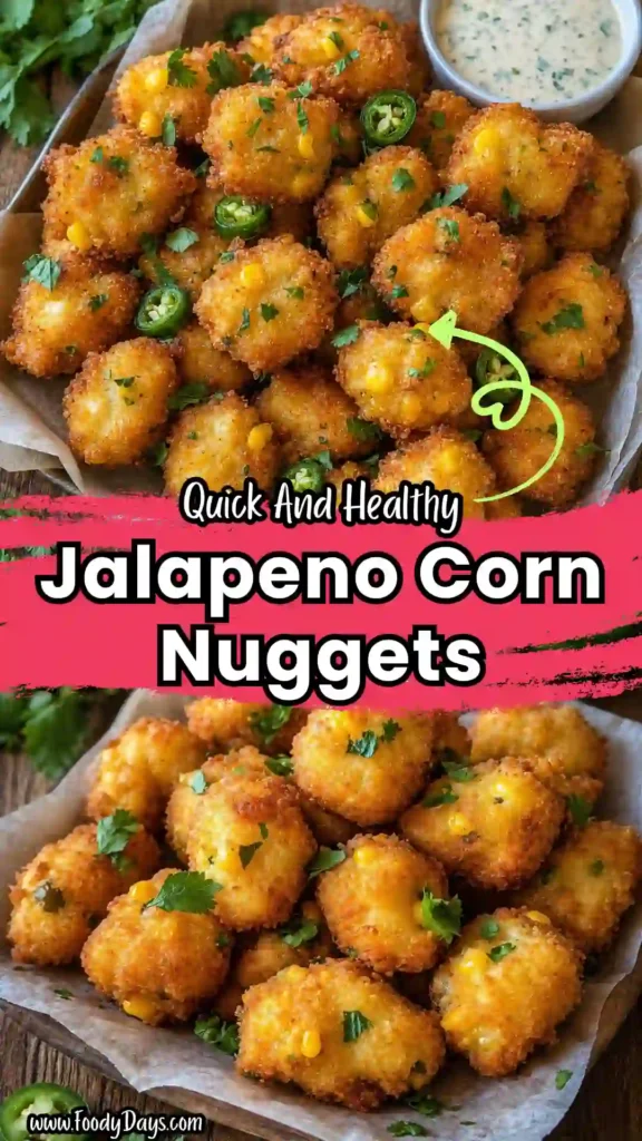 healthy jalapeno corn nuggets crispy