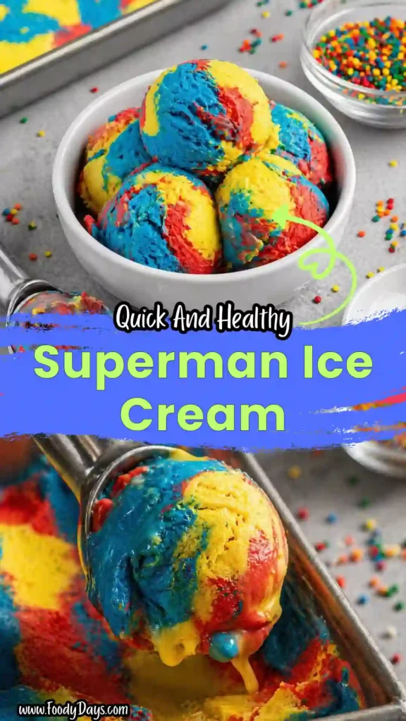 healthy superman ice cream colorful