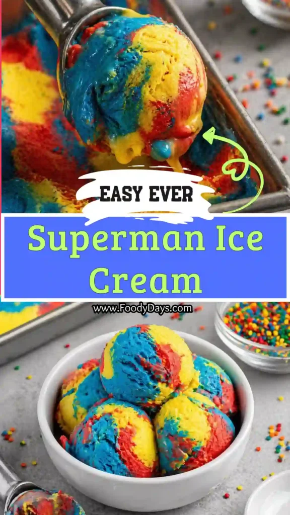 healthy superman ice cream colorful