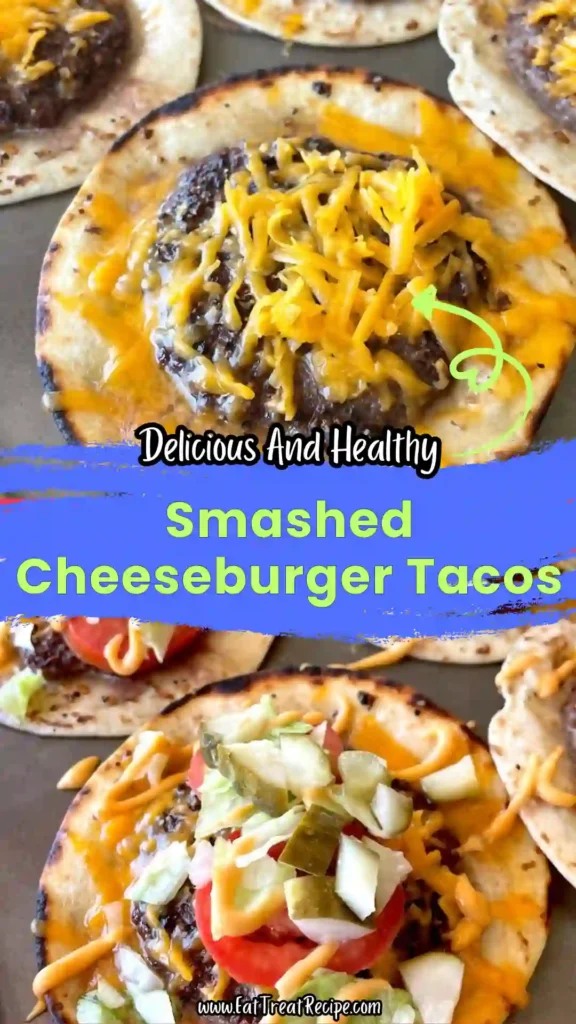 healthy smashed cheeseburger tacos