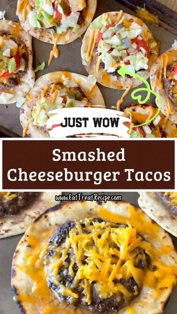 healthy smashed cheeseburger tacos
