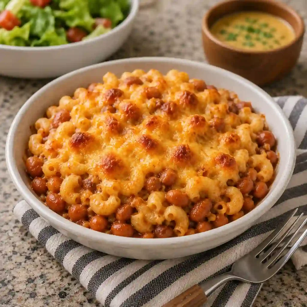 cheesy cowboy pasta bake