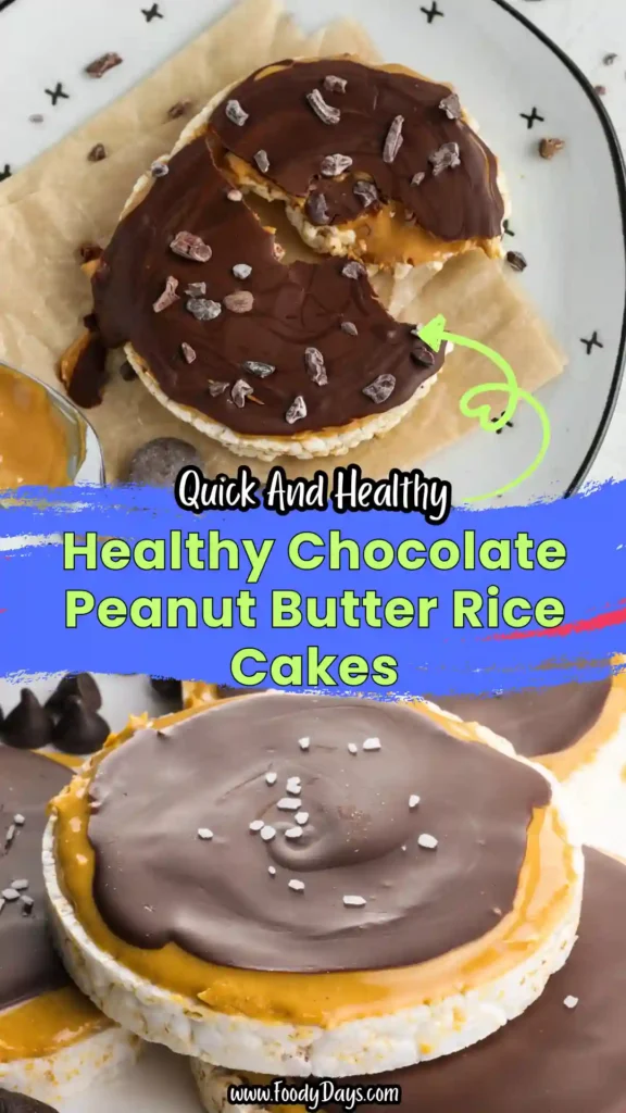 Chocolate peanut butter rice cakes