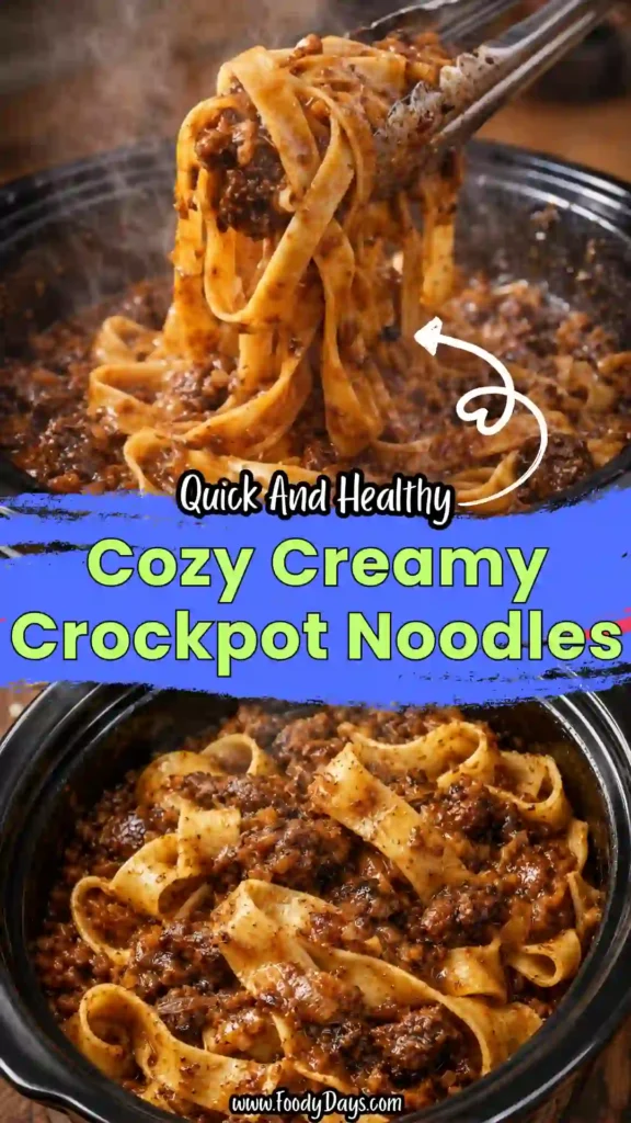 Creamy ribbon noodles with shredded chicken