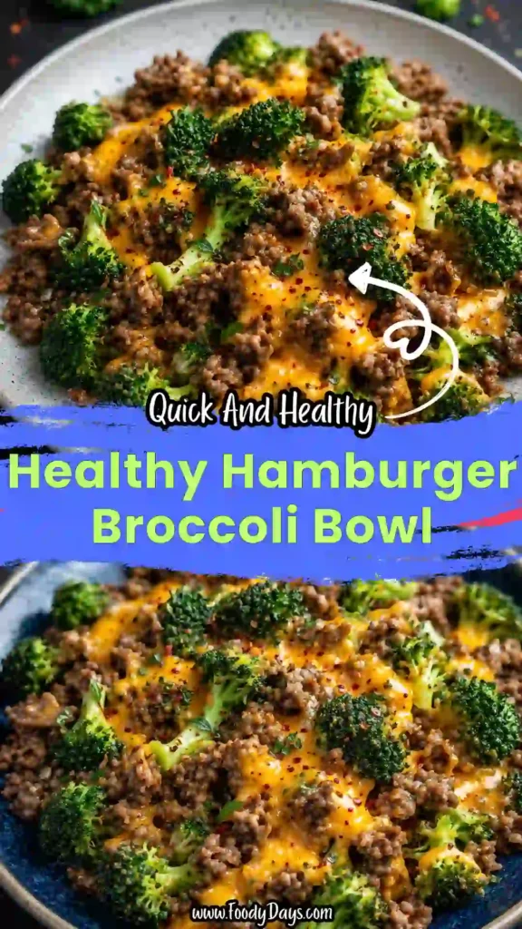 healthy hamburger broccoli skillet bowl