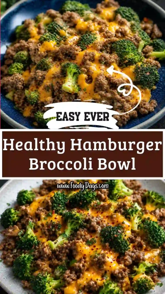 healthy hamburger broccoli skillet bowl