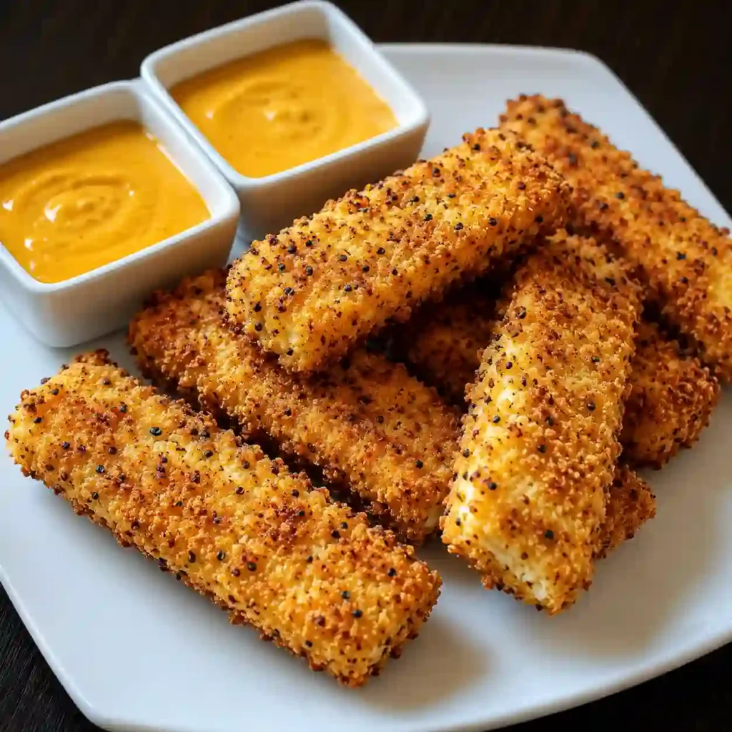 healthy honey mustard tofu bites