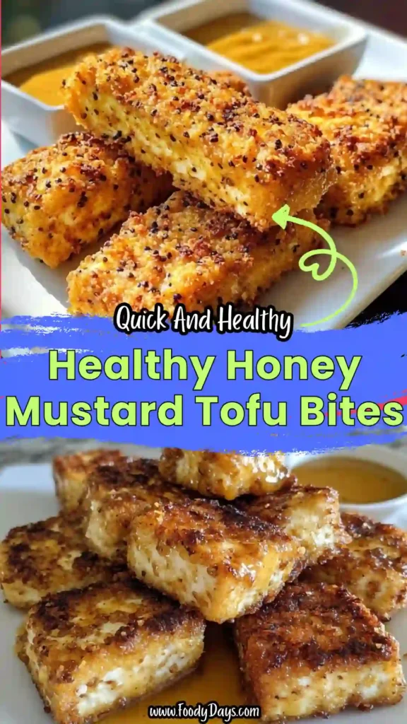 healthy honey mustard tofu bites