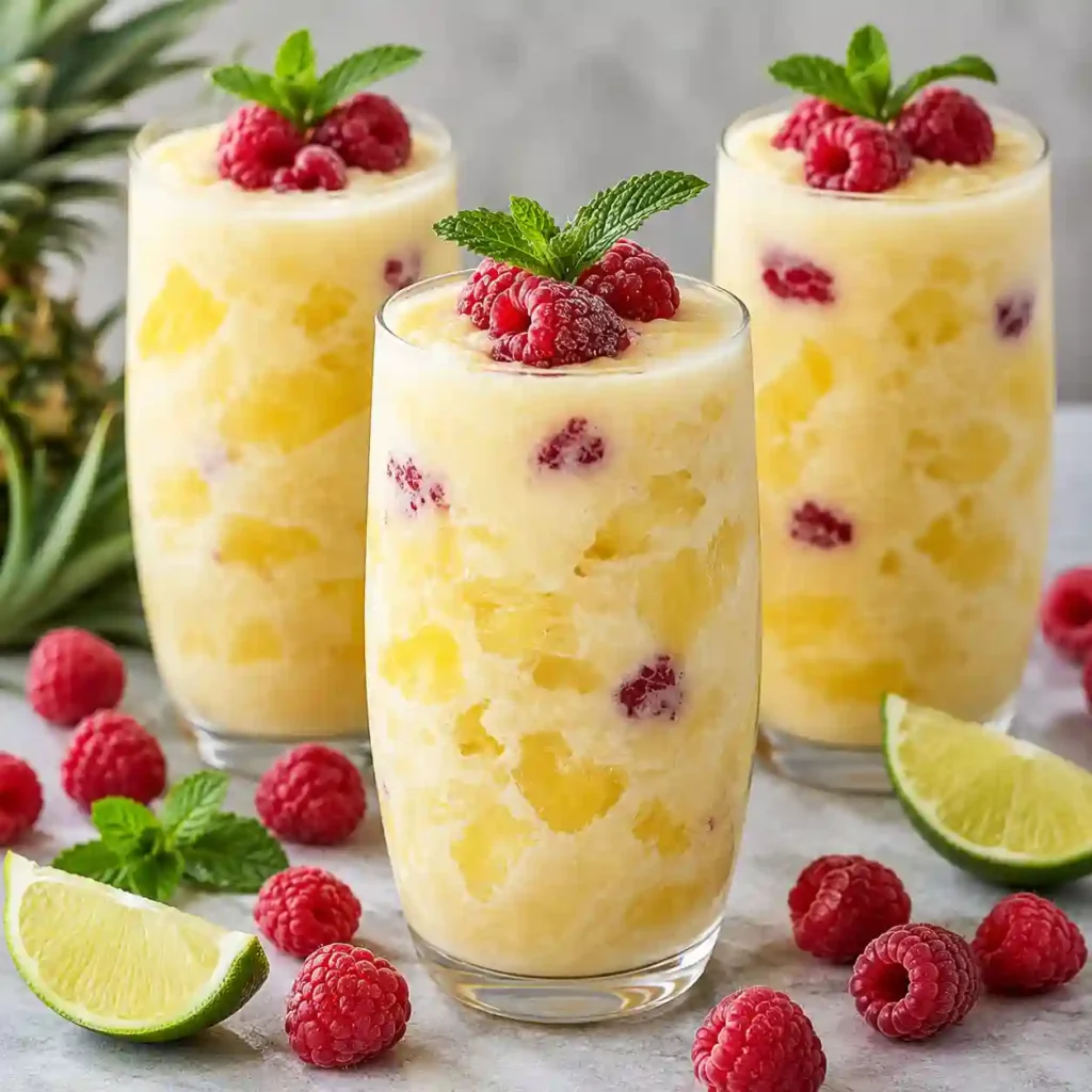 Raspberry Colada Twist tropical drink