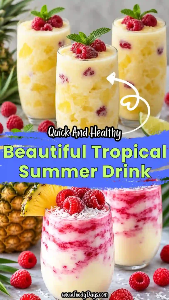 Raspberry Colada Twist tropical drink