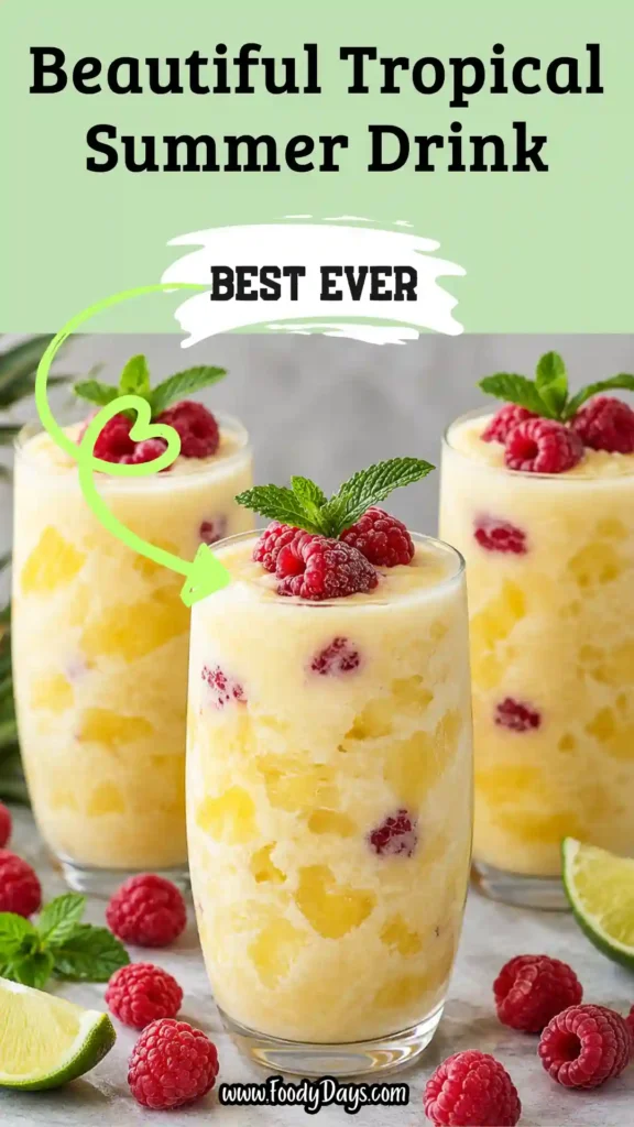 Raspberry Colada Twist tropical drink