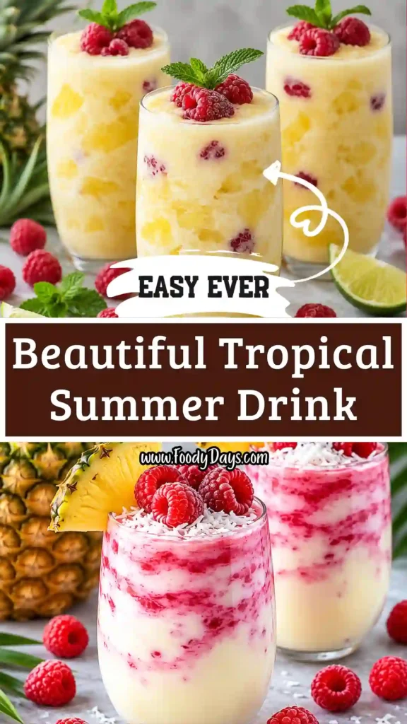 Raspberry Colada Twist tropical drink