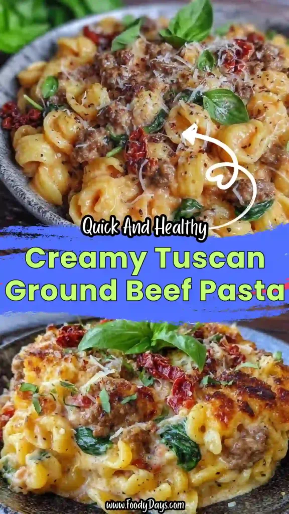 Wellness One-Pot Tuscan Ground Beef Pasta