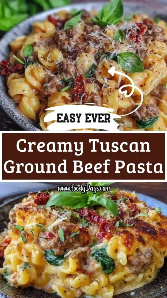 Wellness One-Pot Tuscan Ground Beef Pasta
