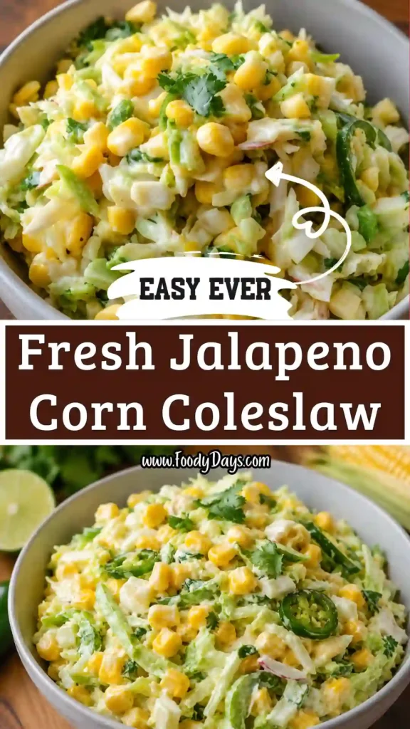 Fresh Jalapeno Corn Coleslaw