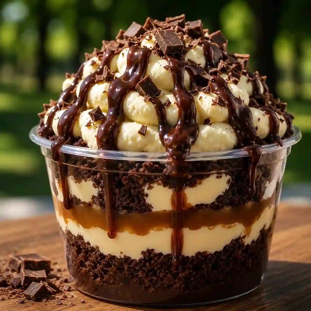 Holiday Loaded Brownie Cheesecake Cups