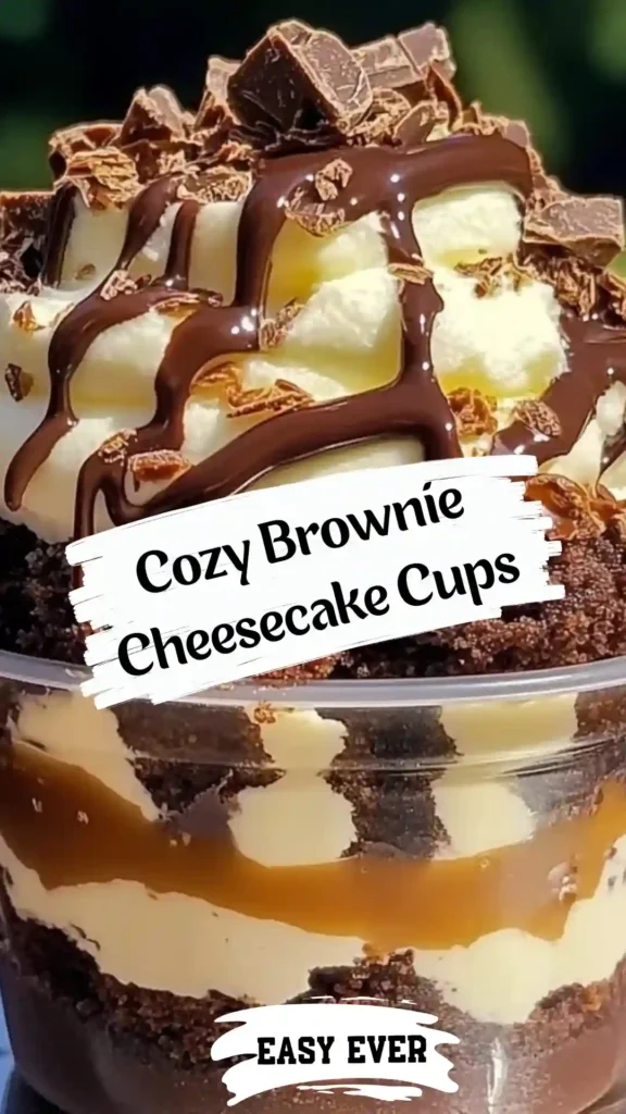 Holiday Loaded Brownie Cheesecake Cups