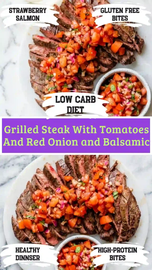 Fresh ingredients for healthy grilled steak marinade on a clean marble surface.